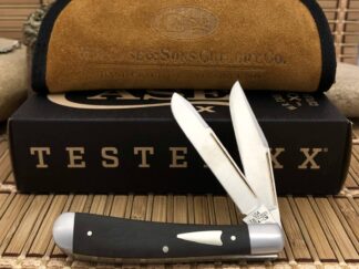 Case XX Ebony Wood 154-CM Tony Bose HT Trapper Knife