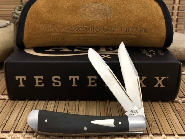 Case XX Ebony Wood 154-CM Tony Bose HT Trapper Knife