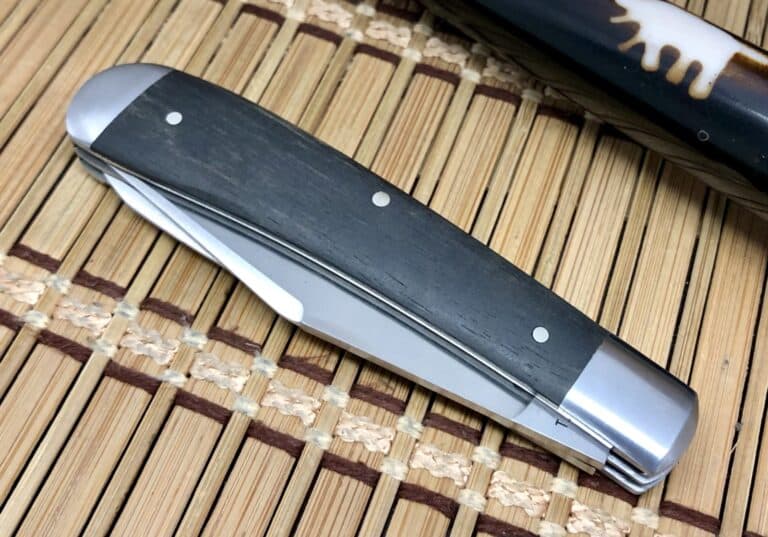Case XX Ebony Wood 154-CM Tony Bose HT Trapper Knife - Image 3