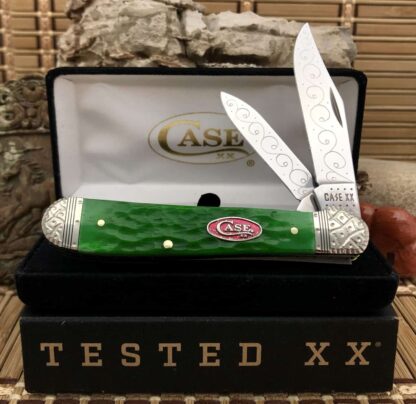 Case XX Custom MAGICIANS Green/Red Bone Copperhead Knife #08