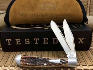 Case XX Peachseed Brown Bone 154-CM Tony Bose HT Trapper Knife