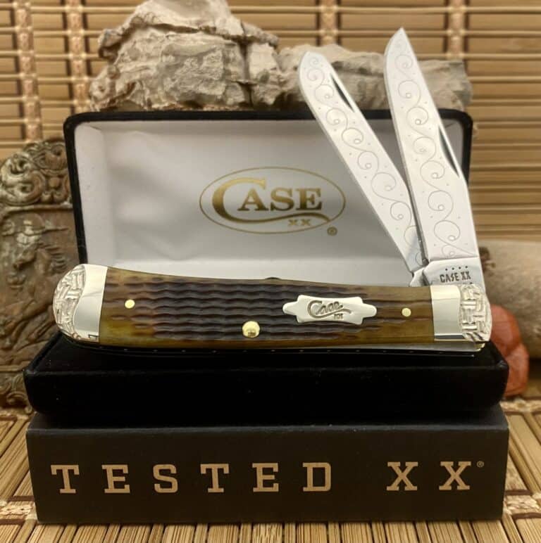 Case XX Engraved Rogers Corncob Jig ANTIQUE Bone Trapper Pocket Knife #2