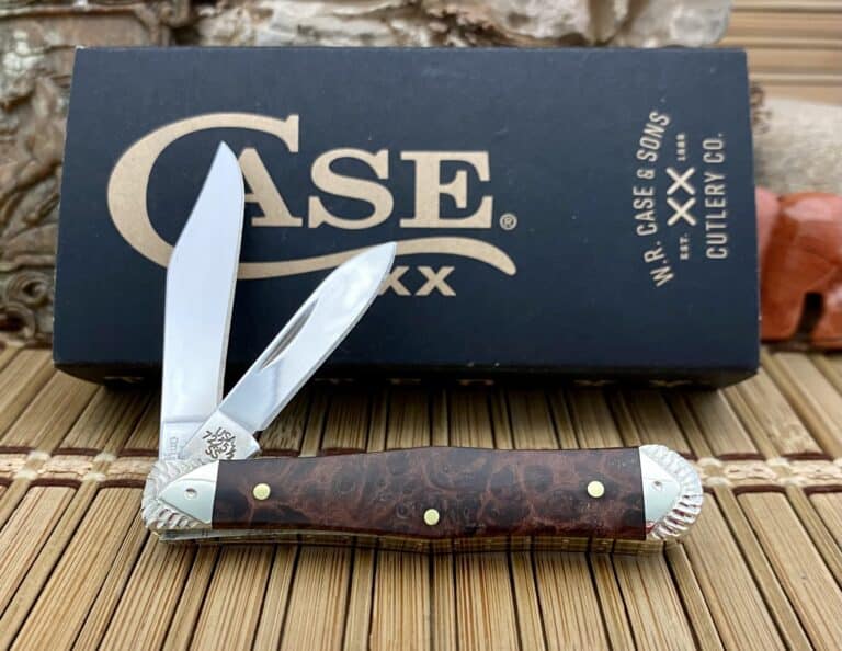 Case XX Custom Brown Maple Burl Swell Center Jack Knife #04 - Image 2