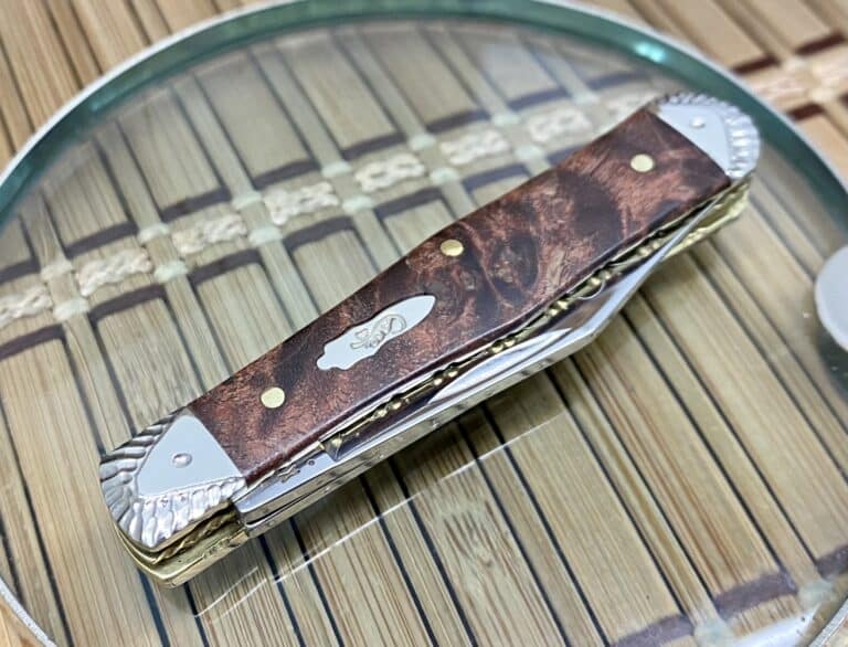 Case XX Custom Brown Maple Burl Swell Center Jack Knife #04 - Image 6