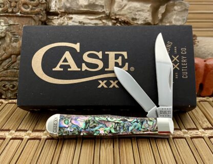 Case XX Genuine ABALONE Swell Center Jack CA12024 Pocket Knife