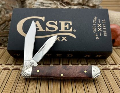 Case XX Custom Brown Maple Burl Swell Center Jack Knife #05 - Image 2