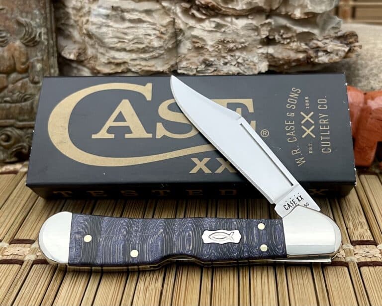 Case XX USA 2022 Purple Curly Maple CA80545 Mini Copperlock Pocket Knife