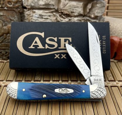 Case XX Sawcut CARIBBEAN Bone Engraved Copperhead Knife #06