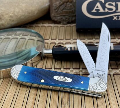 Case XX Sawcut CARIBBEAN Bone Engraved Copperhead Knife #06 - Image 4