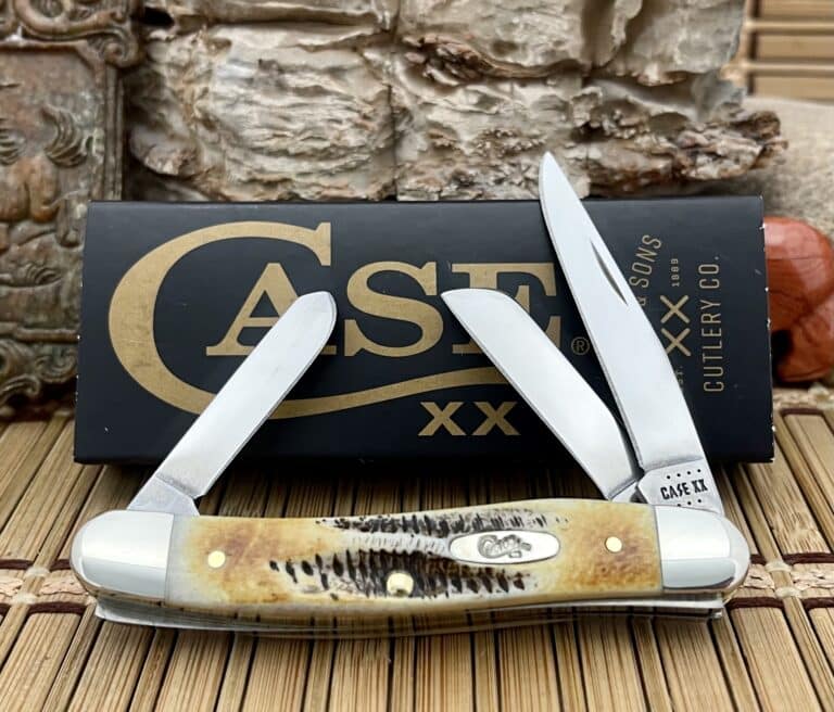 Case XX USA 6.5 Burnt BONE STAG CA3578 Medium Stockman Pocket Knife
