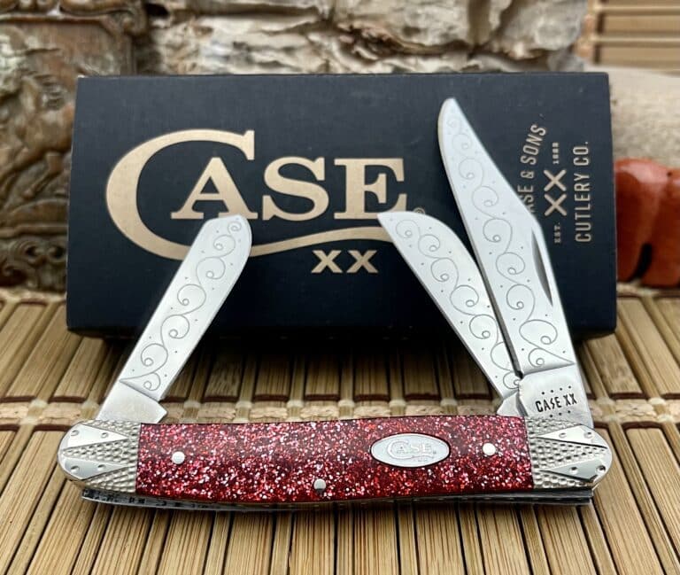 Case XX USA Custom Ruby STARDUST Kirinite Stockman Pocket Knife #02