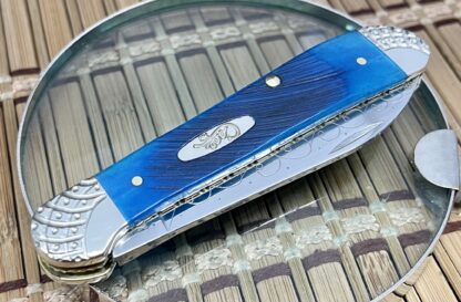 Case XX Sawcut CARIBBEAN Bone Engraved Copperhead Knife #06 - Image 3