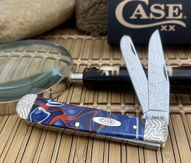 Case XX Custom PATRIOTIC Kirinite Trapper Pocket Knife #02 - Image 2
