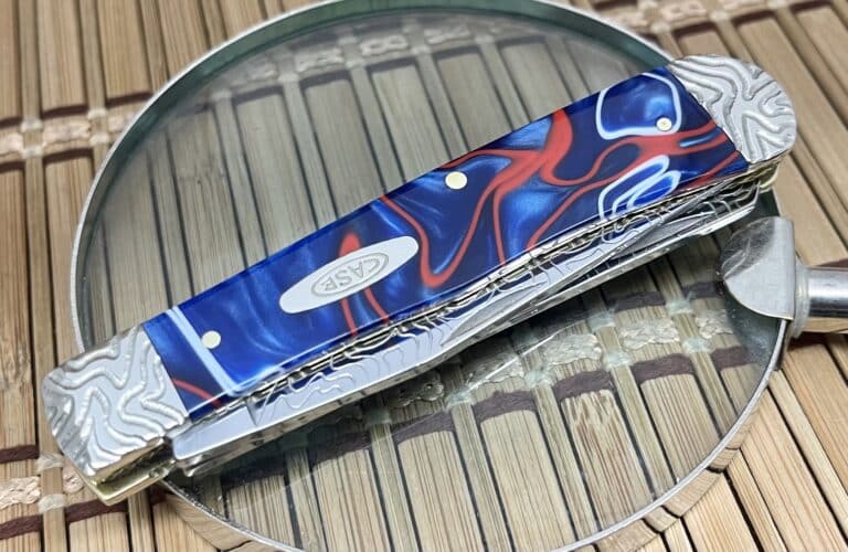 Case XX Custom PATRIOTIC Kirinite Trapper Pocket Knife #02 - Image 3