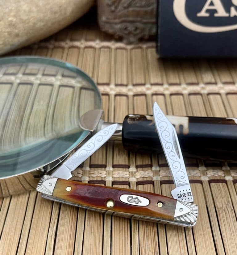 Case XX Custom Genuine RED STAG Engraved Small Pen Knife #05 - Image 3