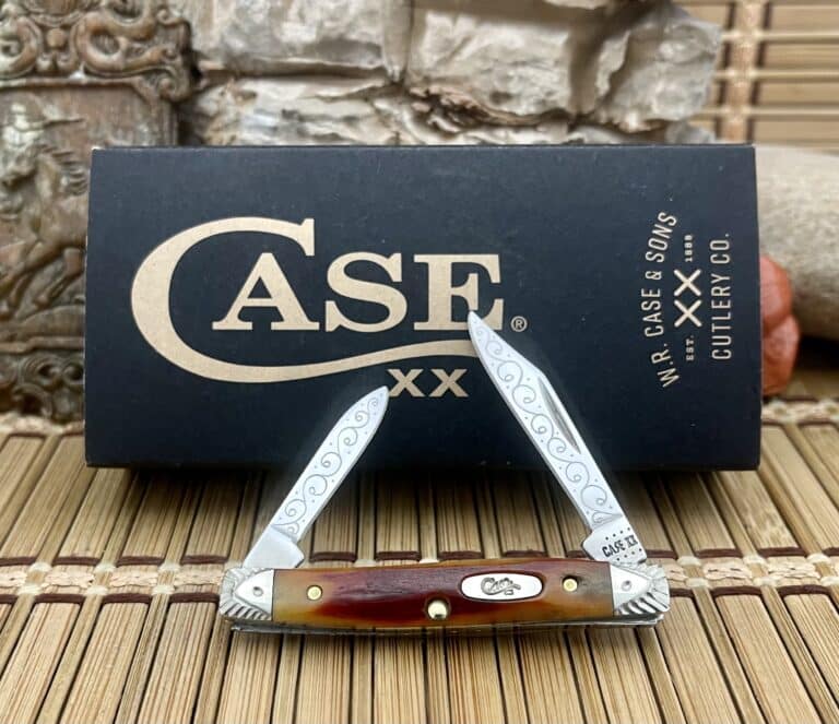 Case XX Custom Genuine RED STAG Engraved Small Pen Knife #05