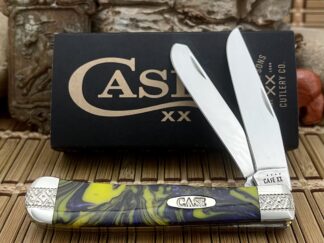 Case XX USA Beautiful Custom PARADISE Engraved Trapper Pocket Knife