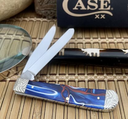 Case XX Custom PATRIOTIC Kirinite Trapper Pocket Knife #02 - Image 4