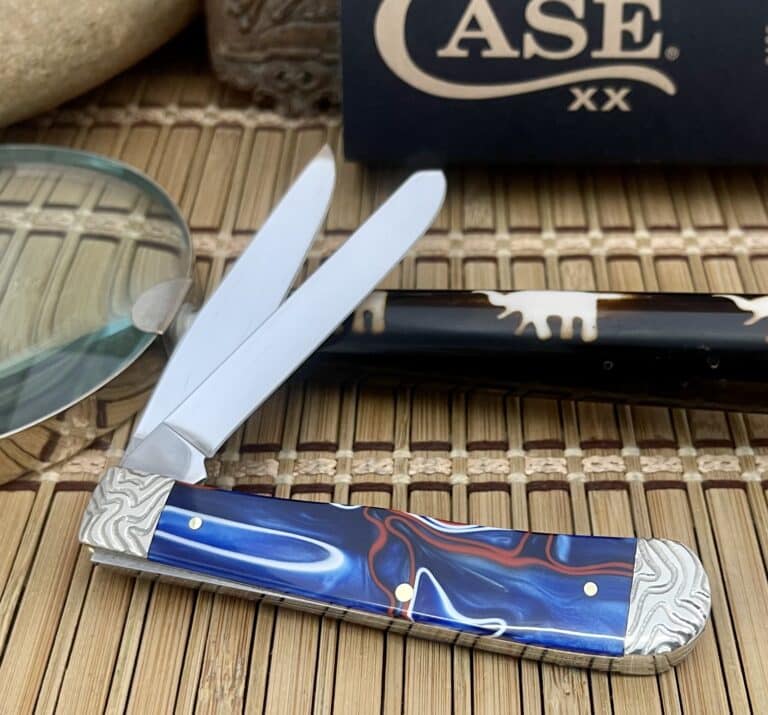 Case XX Custom PATRIOTIC Kirinite Trapper Pocket Knife #02 - Image 4