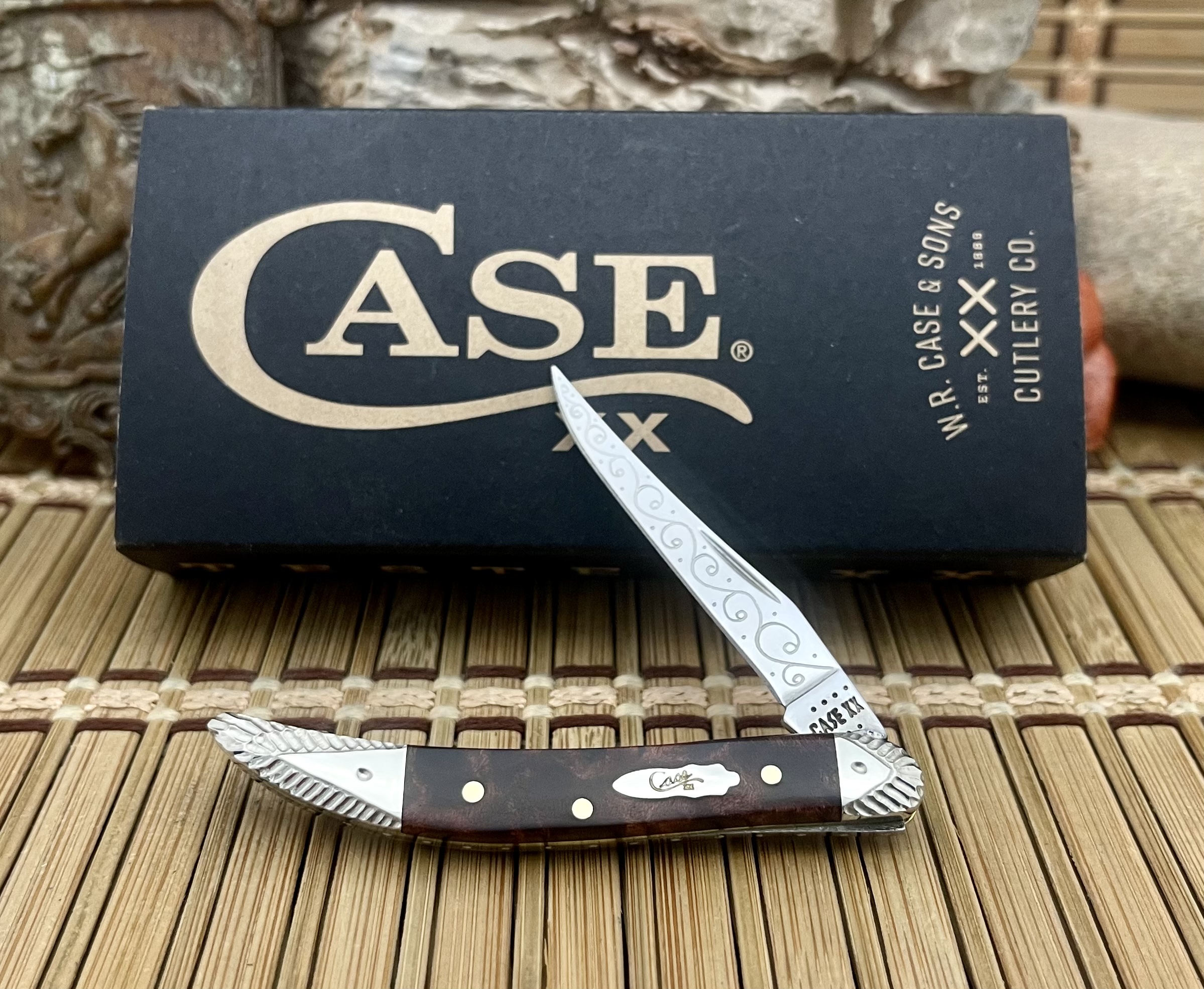 Case XX Brown Maple Burl Wood CA64066 Stainless Texas Toothpick Knife –  Wild Horse Custom Knives