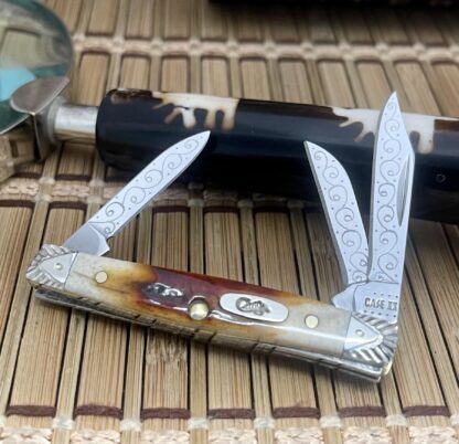 Case XX Amazing Custom Genuine RED STAG Engraved Small Stockman Knife #09 - Image 4