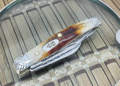 Case XX Amazing Custom Genuine RED STAG Engraved Small Stockman Knife #09 - Image 3