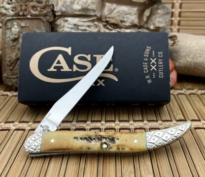 Case XX Custom 6.5 BONE STAG Engraved Medium Toothpick Knife #011 - Image 2