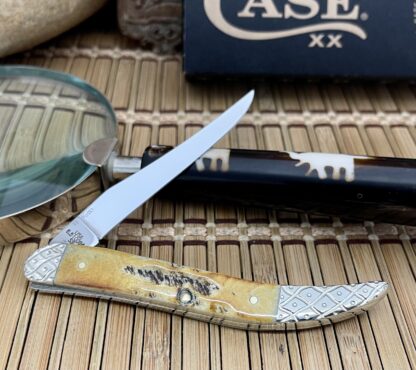 Case XX Custom 6.5 BONE STAG Engraved Medium Toothpick Knife #011 - Image 4