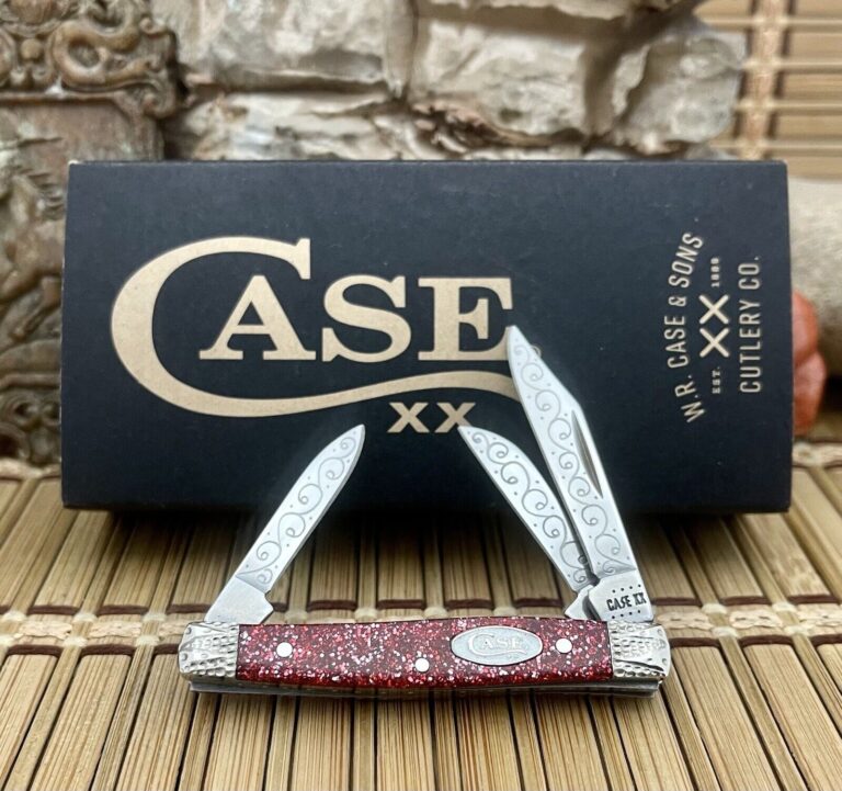 Case XX Custom Ruby STARDUST Kirinite Small Stockman Pocket Knife #02