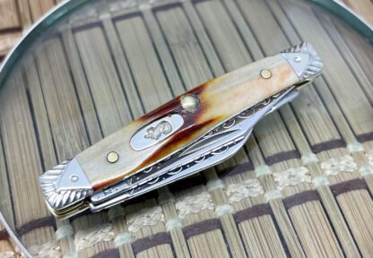 Case XX Amazing Custom Genuine RED STAG Engraved Small Stockman Knife #10 - Image 3