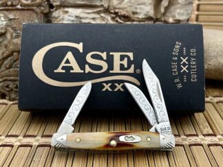 Case XX Amazing Custom Genuine RED STAG Engraved Small Stockman Knife #10