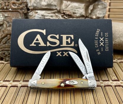 Case XX Amazing Custom Genuine RED STAG Engraved Small Stockman Knife #10