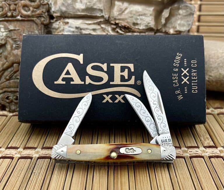 Case XX Amazing Custom Genuine RED STAG Engraved Small Stockman Knife #10