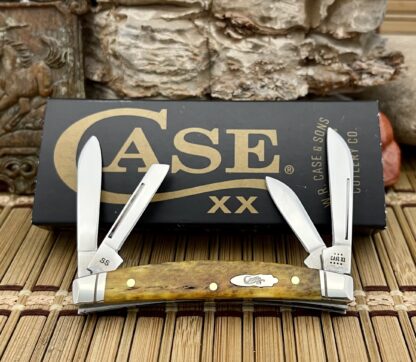 Case XX USA 2023 Smooth Antique Bone 58209 Small Congress Pocket Knife
