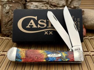 Case XX Custom NORTHERN LIGHTS Engraved Trapper Pocket Knife