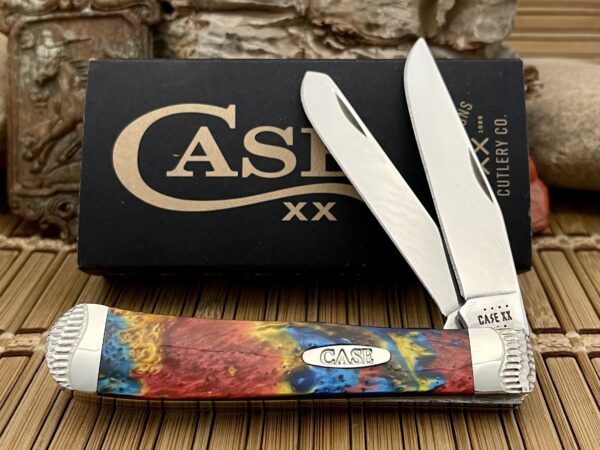 Case XX Custom NORTHERN LIGHTS Engraved Trapper Pocket Knife