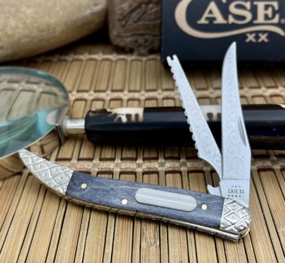 Case XX USA Beautiful Custom Gray Birdseye Maple Fishing Pocket Knife #05 - Image 4