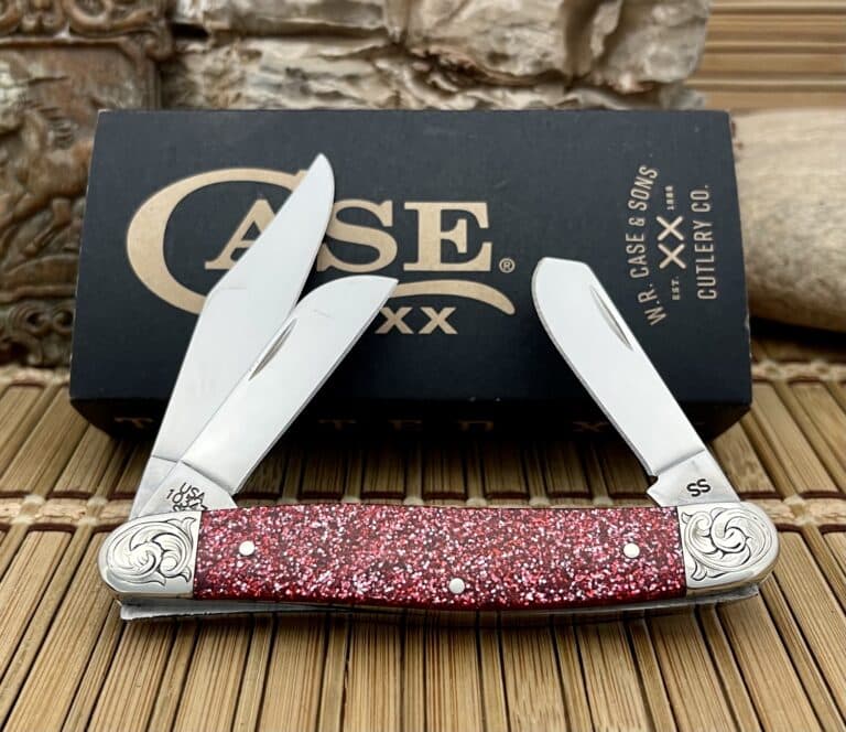 Case XX Custom Ruby Starburst Scrolled Stockman Pocket Knife - Image 2