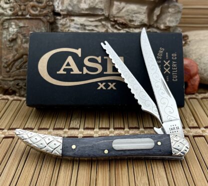 Case XX USA Beautiful Custom Gray Birdseye Maple Fishing Pocket Knife #05