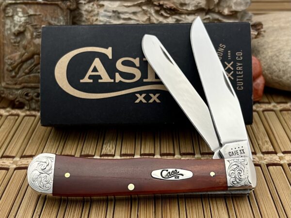 Case XX Custom Smooth CHESTNUT Bone Scrolled Trapper Knife