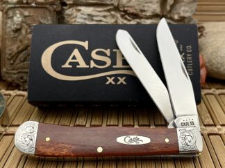 Case XX Custom Smooth CHESTNUT Bone Scrolled Trapper Knife