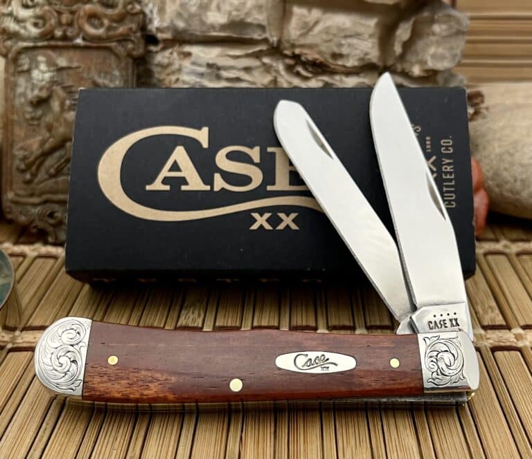 Case XX Custom Smooth CHESTNUT Bone Scrolled Trapper Knife