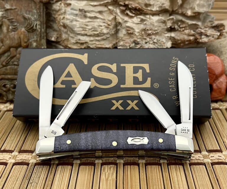 Case XX USA 2023 Purple Curly Maple 80548 Small Congress Pocket Knife