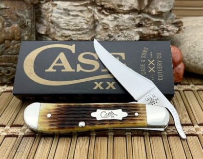 Case XX USA 2023 Rogers Jig Antique Bone 52850 Stainless Russlock Pocket Knife