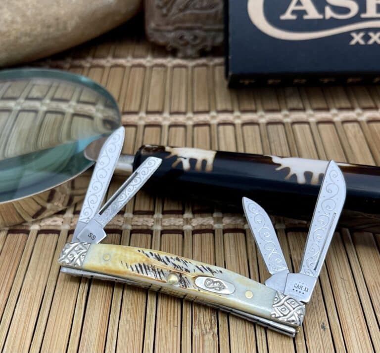 Case XX USA Custom 6.5 BONE STAG Engraved Small Congress Knife #06 - Image 7