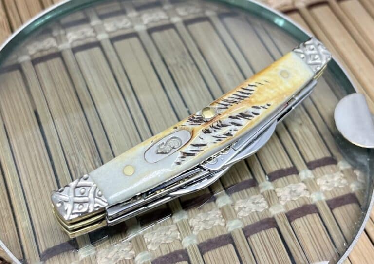 Case XX USA Custom 6.5 BONE STAG Engraved Small Congress Knife #06 - Image 6