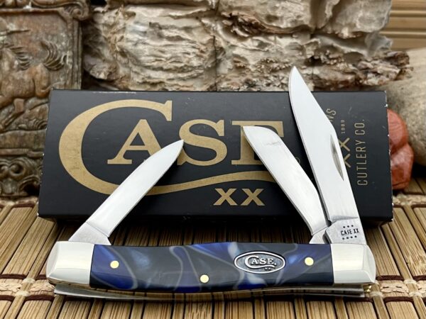 Case XX USA 2023 Ocean Blue Kirinite 70561 Medium Stockman Pocket Knife