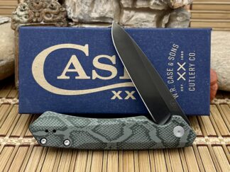 Case XX USA 2023 OD Green Anodized S35VN Snakeskin 64636 Kinzua Flipper Knife