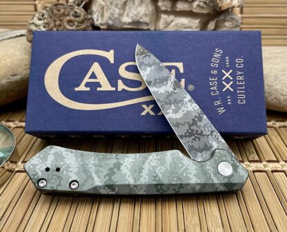 Case XX USA 2023 OD Green Anodized S35VN Camo 64636 Kinzua Flipper Knife