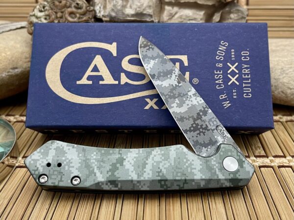 Case XX USA 2023 OD Green Anodized S35VN Camo 64636 Kinzua Flipper Knife
